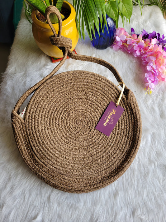 Women's Handbag | Sling Bag | Round | Woven Rope