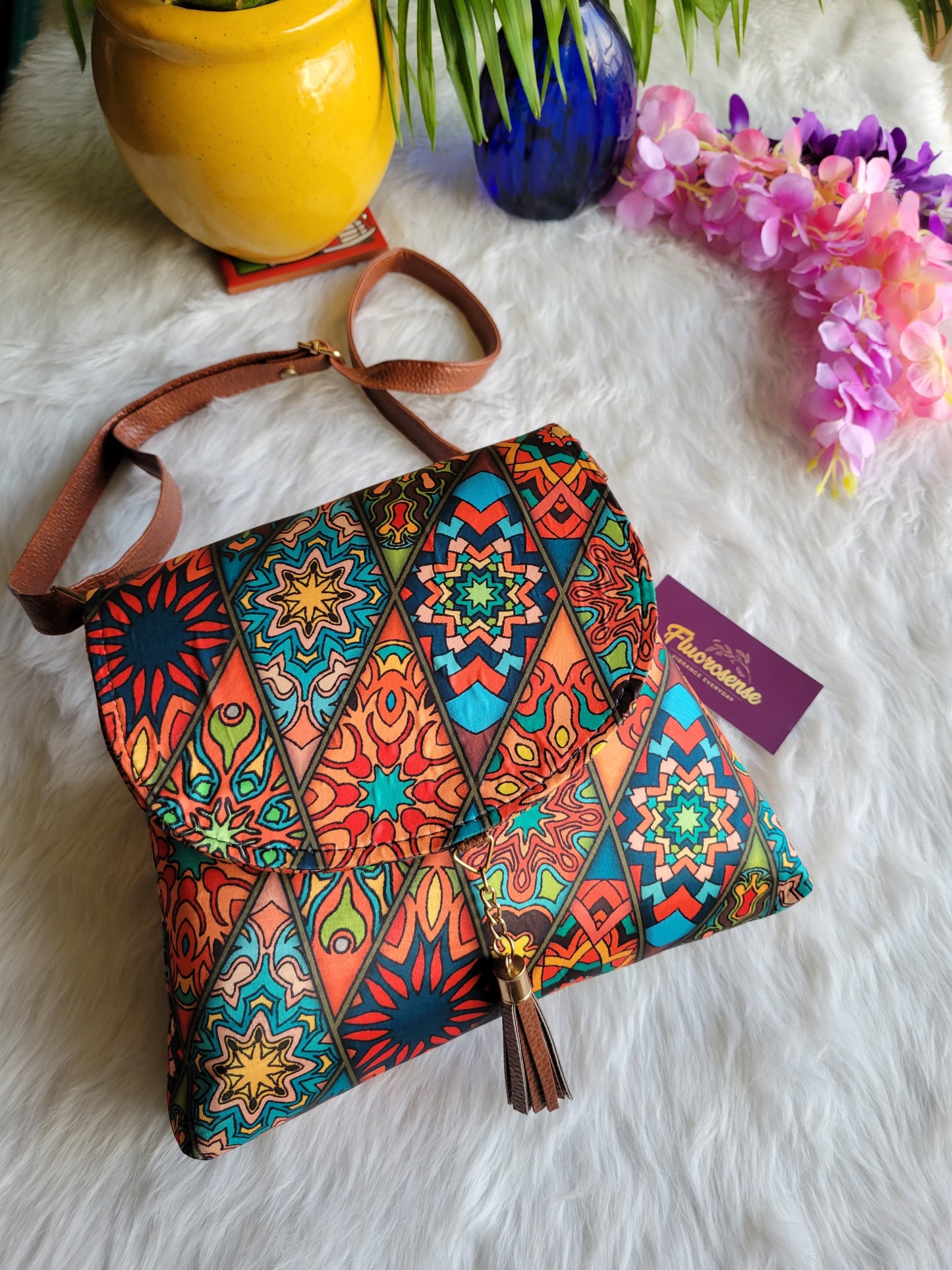 Women's Handbag | Sling Bag | Mosaic Print | Multicolor