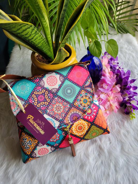 Women's Handbag | Sling Bag | Mosaic Print | Multicolor